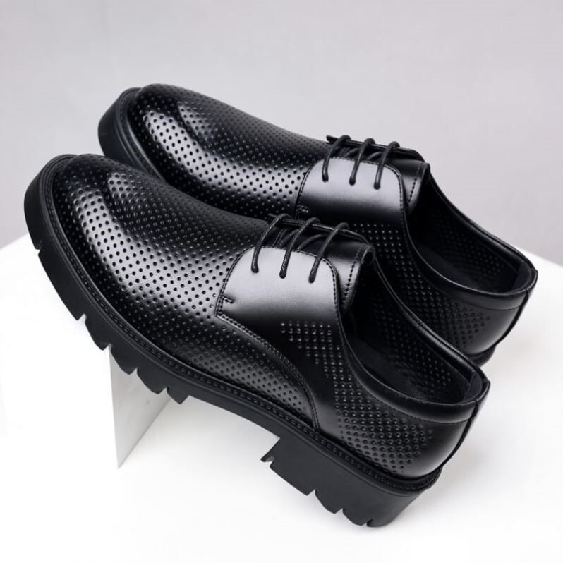 2026 New Summer Hollow Leather Shoes for Men with Hidden Height Increase, Thick-Soled Business Formal Wear, Men's Casual Clogs 2026 New Summer Hollow Leather Shoes for Men with Hidden Height Increase, Thick-Soled Business Formal Wear, Men's Casual Clogs