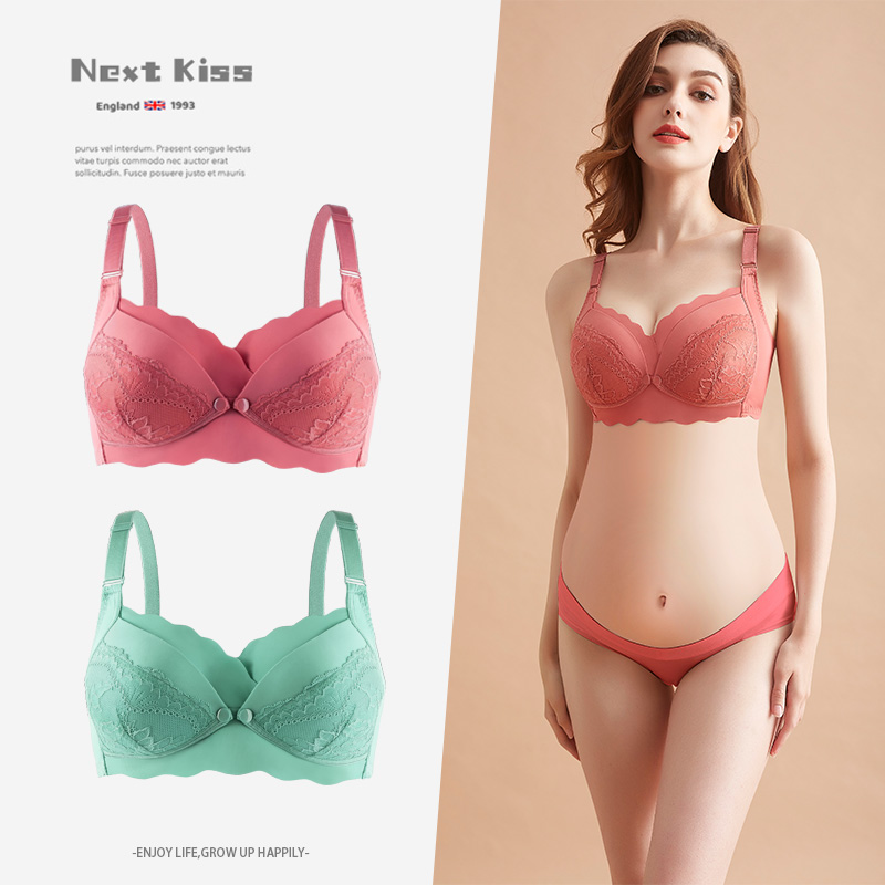 Next Road Breastfeeding Bra Pregnant Women Underwear Large Size size Summer thin Pregnancy Special Coalproof Drooping Bra Bra