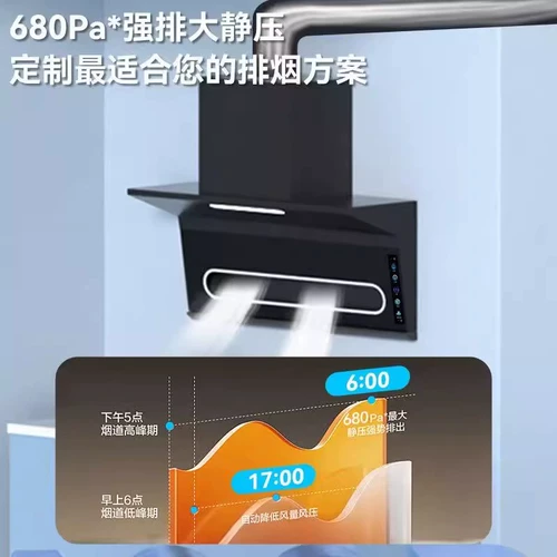 Meikanghaotaitai вытяжка кухонная бытовая большая всасывающая верхняя сторона двойное всасывание самоочищающаяся мощная ультратонкая вытяжка