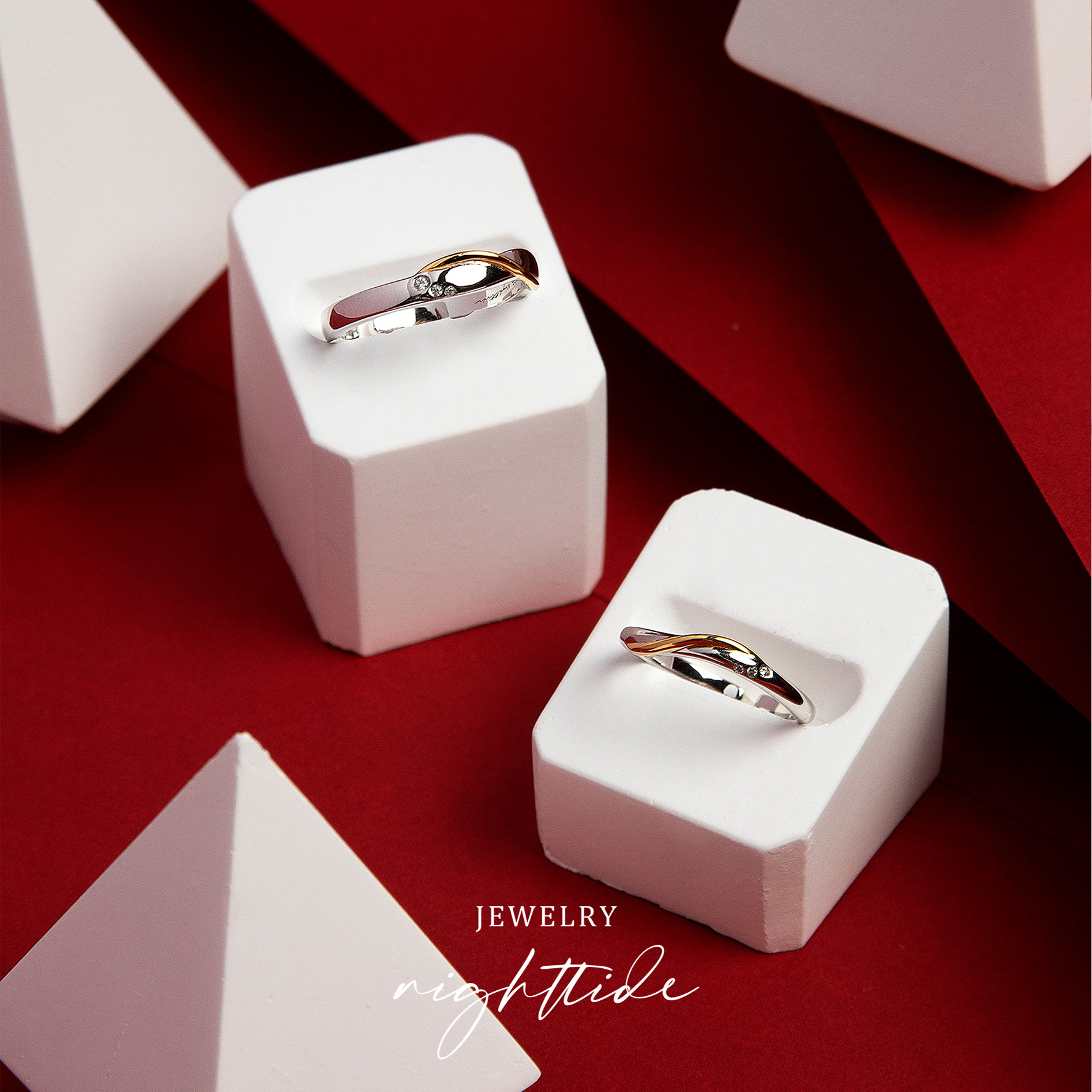 Light couple on the ring to design small luxury silver ring open ring proposal for seven-night gift