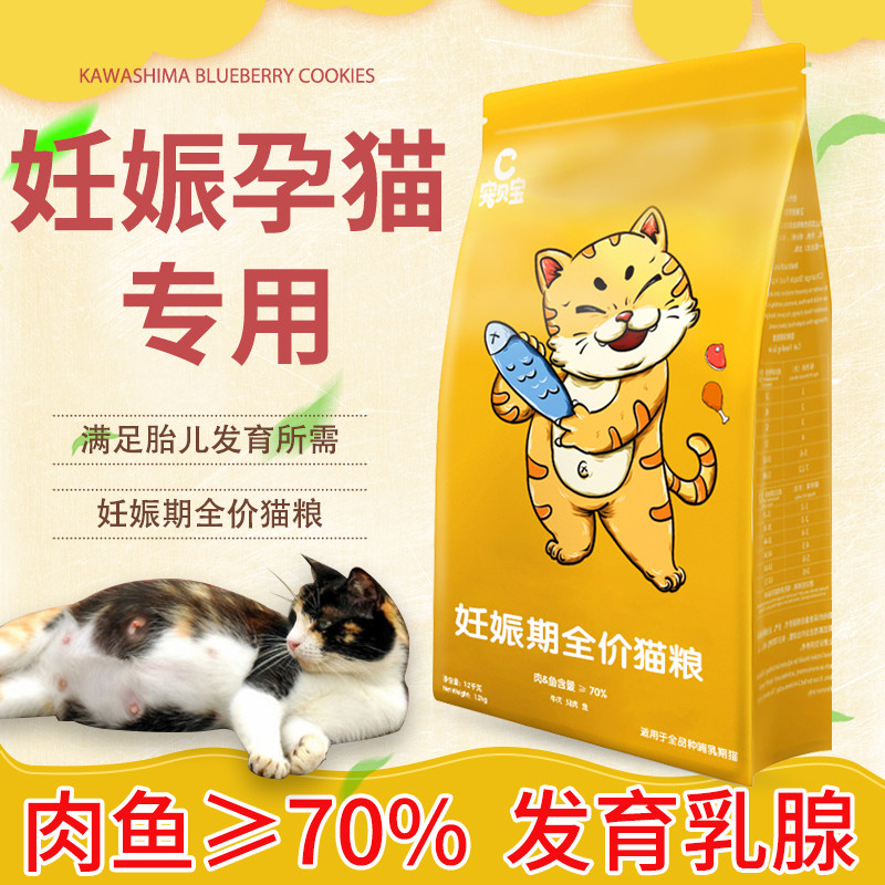 Pregnant cat food feeding during pregnancy mother restored moon meal food after birth
