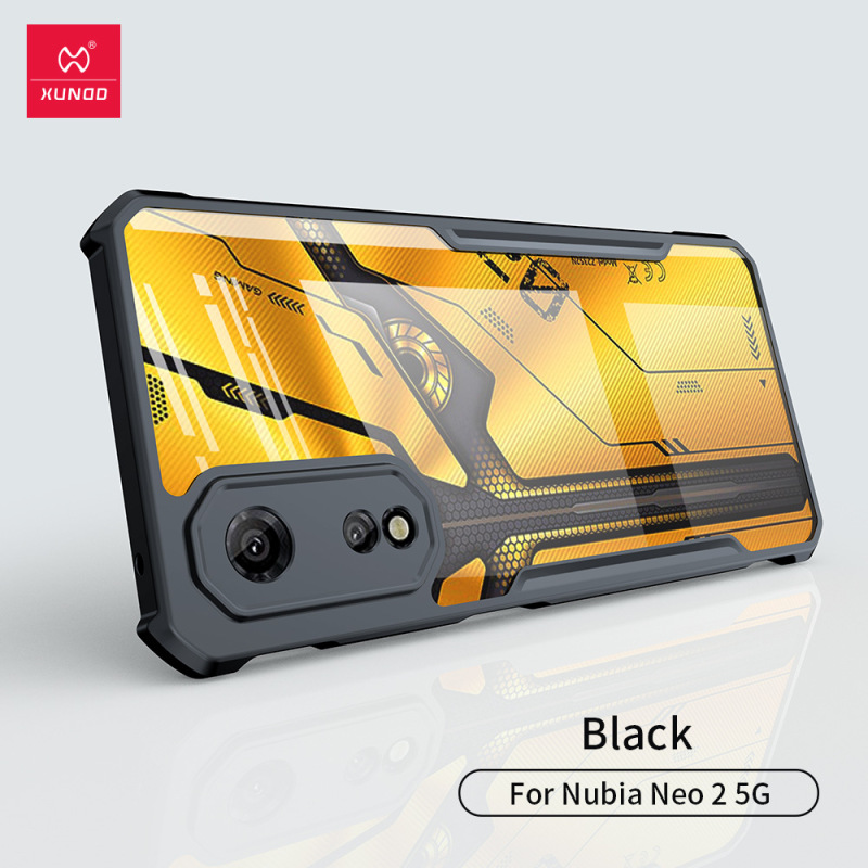 Xundd Suitable for Nubia Neo2 Phone Case 5g Airbag Anti-Drop Nubianeo2 Protective Cover Transparent Non-Yellowing Lens Full Coverage New Product Silicone Acrylic Soft Edge Hard Shell Magnetic Case