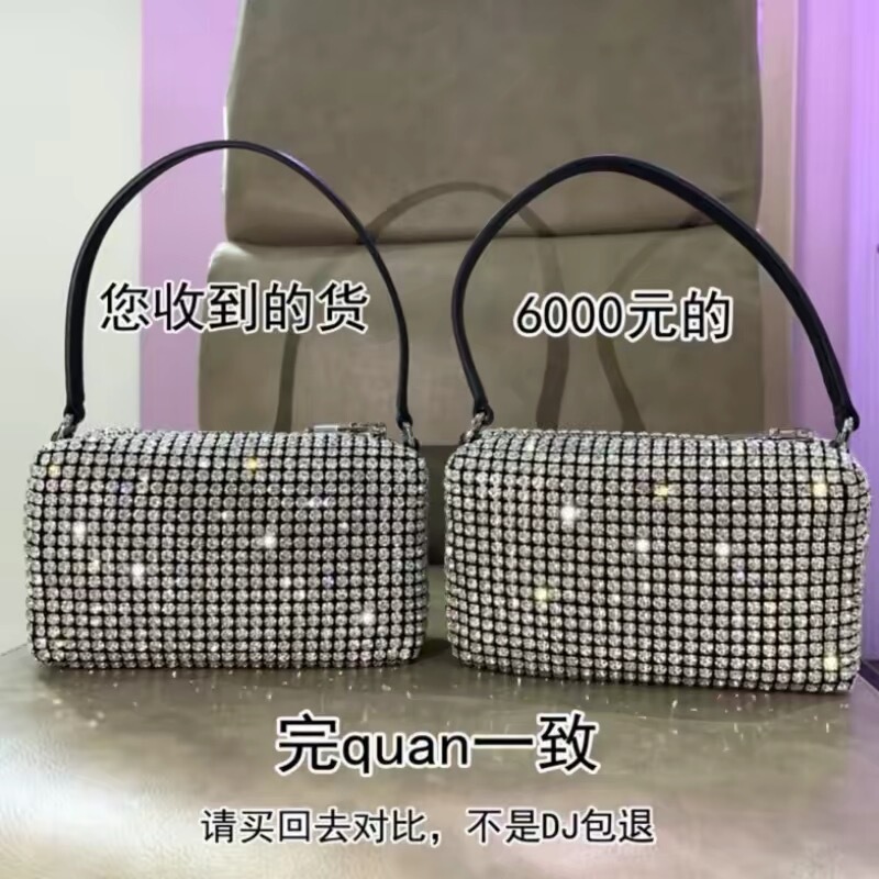 Shandawang Women's Handbag, Small Clutch Bag, Full Diamond Bag, Evening Clutch Bag, Handbag, Underarm Bag, Rhinestone Bag