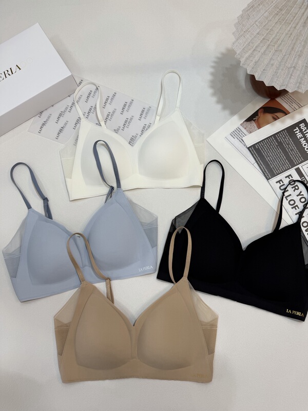 2026 New Model Lp Simple French Style Seamless Fixed Cup Bra, Push-Up Anti-Sagging Wireless Bra