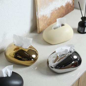 Silver tea ceramic tissue box home prq napkin storage box living room pump a few gold cardboard boxes desktop decorations