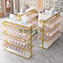 Internet celebrity underwear store clothing shelf shopping mall double-sided multi-layer rack side hanging underwear bra display rack island display rack