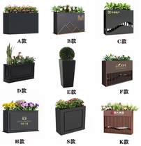 Outdoor flower box outside commercial street sales department square partition rectangular flower pot flower bed flower trough flower stand customization