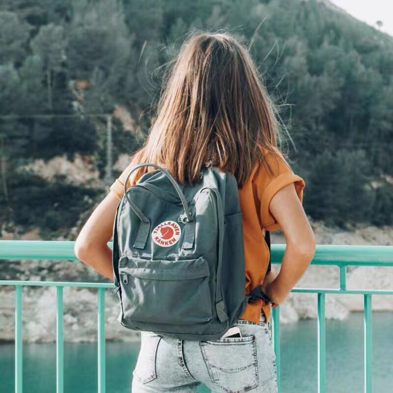 Arctic fox double shoulder bag outdoor sports kanken backpack male and female light mini college student bag waterproof-Taobao