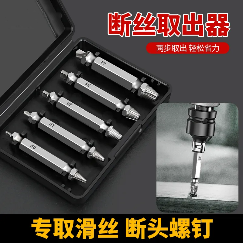 高档正品断头螺丝取出器滑牙破损螺钉取出拆除工起子双头断丝丝锥
