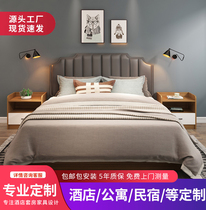 Zhitu Apartment Hotel Hotel Furniture Standard Room Full TV Table Combination Double Double Bed B&B Single Bed Customization