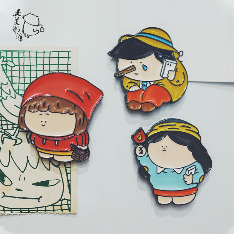 Grand Art Museum Metropolitan Fairy Tale Series Brooch Badge Fridge Magnet Dual-purpose Magnetic Cartoon Cute Magnetic Sticker - Taobao