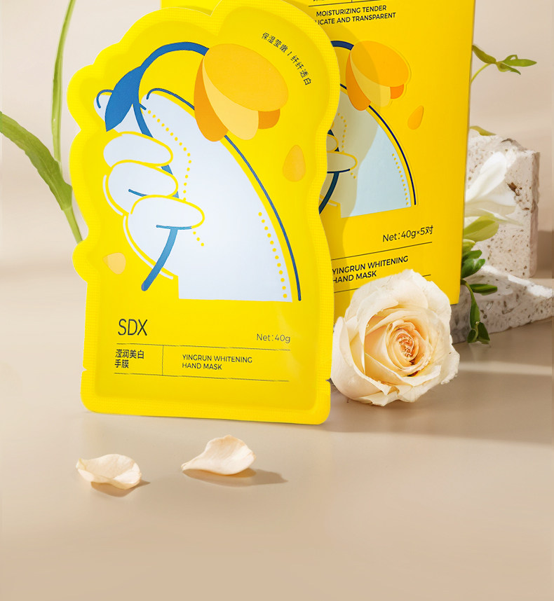 【中国直邮】  奢笛熊 手膜 嫩白保湿补水修复干裂粗糙淡化手纹滋润保湿手部美白手套 10片(5对)