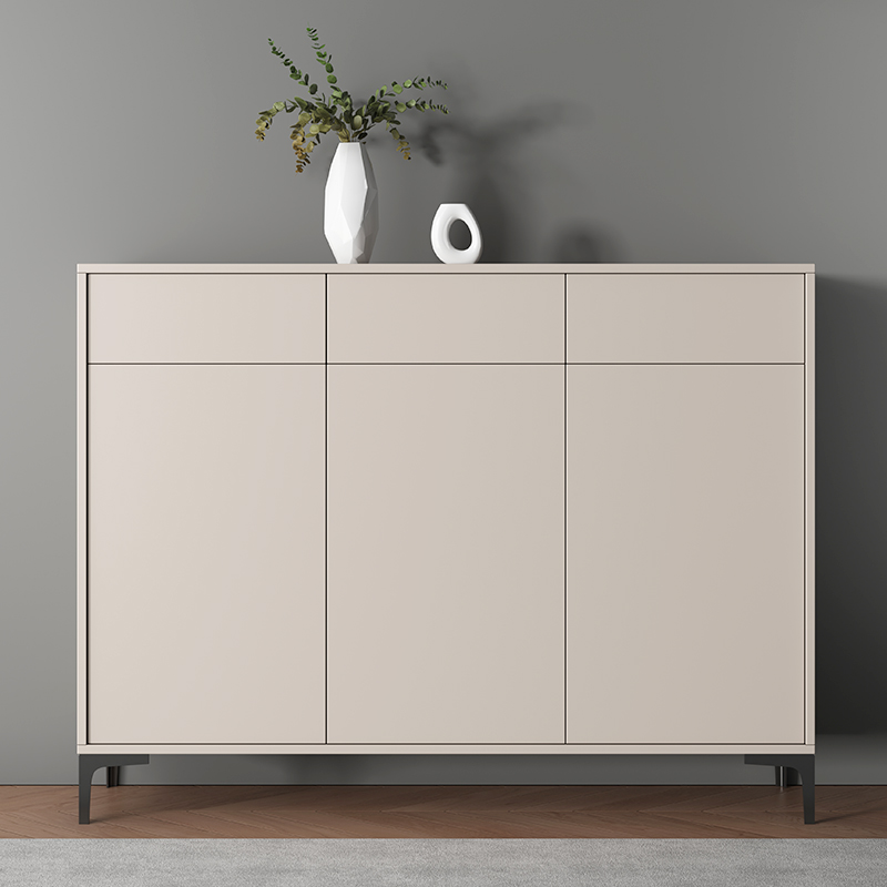 Willy-style minimalist shoe cabinet home doorway 2023 new exploits light and luxurious solid wood eco-plate in the family Guanguan Rock Board Shoes Cabinet-Taobao