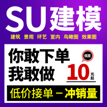 su建模代画建筑景观庭院室内模型渲染效果图sketchup草图大师代做