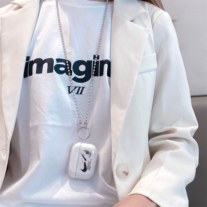 Suitable for airpods earphone sleeve airpodspro protective sleeve apple 1 2 3 generation protective shell transparent lanyard