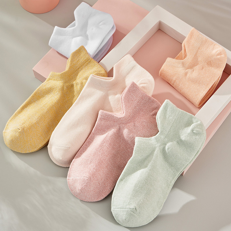 Socks female socks invisible shallow spring summer thin cotton anti-stinking stealth socks and anti-wear stealth socks