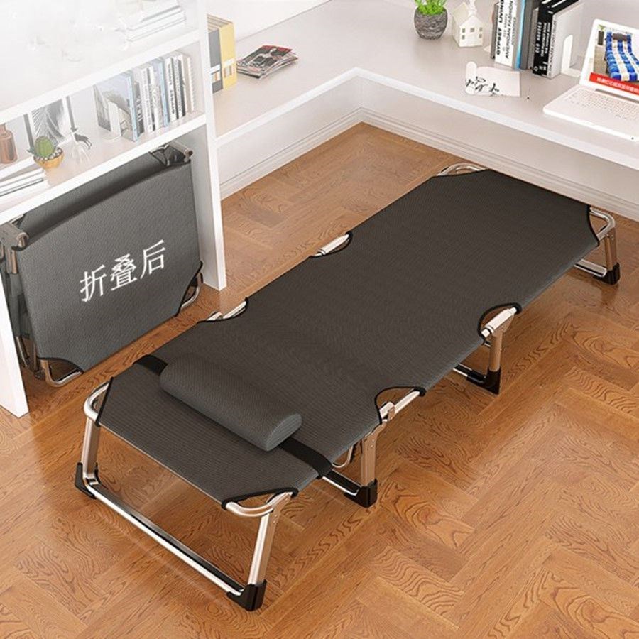 (Reinforcement Folding Bed) Single Afternoon Bed Multifunction Home Deckchair Fold Office Adults Escort Bedtime Bed