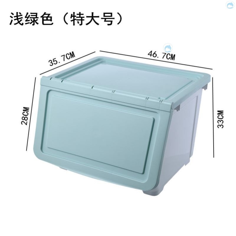 2021 clothing storage box toolbox durable moisture-proof flip-cover bedroom room storage box front open storage box