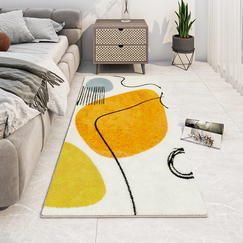 ins lamb velvet long bedroom bedside carpet balcony bay window mat home girl room full floor mat customization