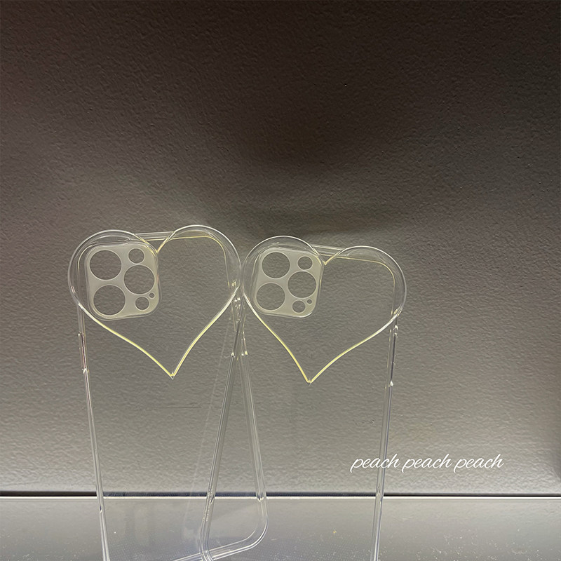 Peach shell ins transparent diy soft shell iphone13 mobile phone protective shell suitable for apple 12 11promax protective sleeve x silicone xr ultra-thin xsmax new 8p