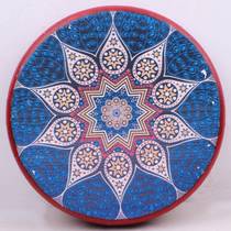 Xinjiang Uyghur handmade national musical instruments painted tambourine dance performance Xinjiang hotel decoration drum Xinjiang tambourine