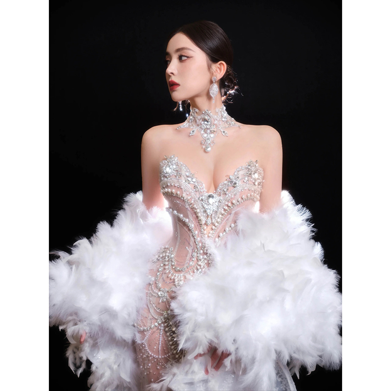 High-End Custom Wedding Dress, Bridal Main Gown, Mermaid Style, Light Luxury, Niche, High-End, Light Luxury Engagement Evening Dress, Women's Banquet Style