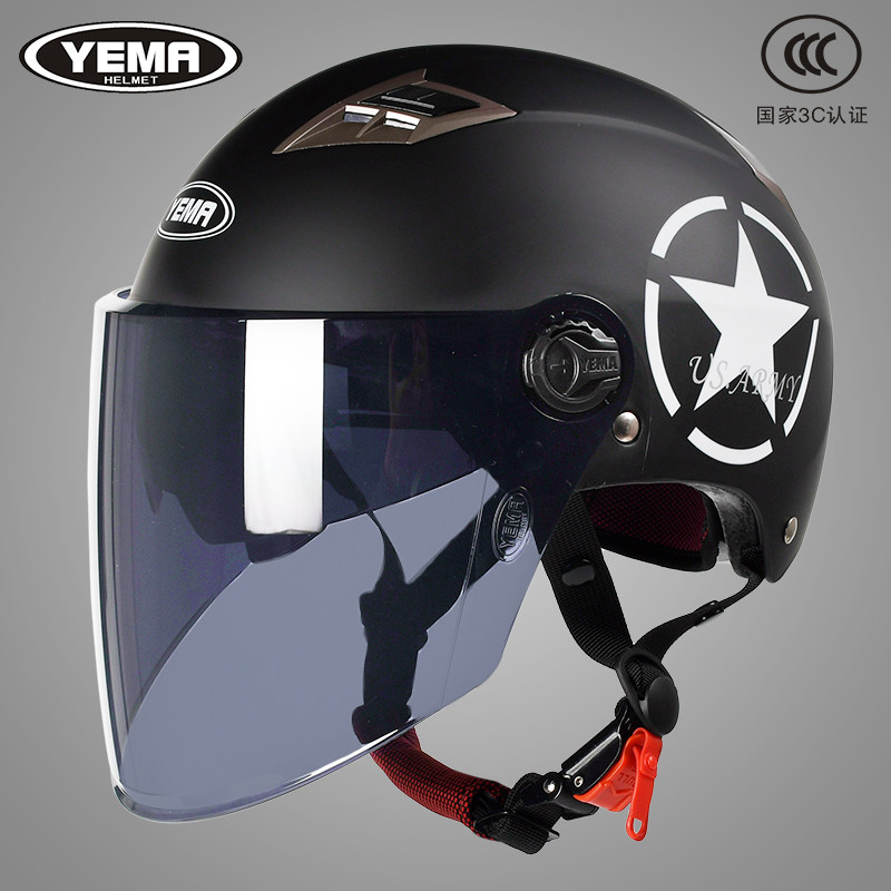 3C certified Mustang motorcycle helmet men and women summer sunscreen half helmet summer four seasons universal electric vehicle helmet