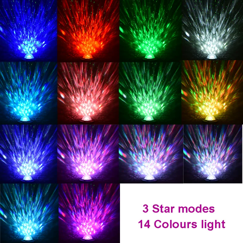 LED Star Galaxy Projector Starry Sky Night Light Built-in BL