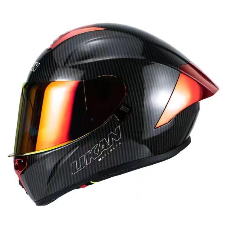 Motorcycle 3C helmet anti-fog double lens large tail fin men and women Bluetooth safety four seasons motorcycle full helmet winter warm