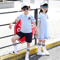 Kindergarten Garden Suit Summer Clothing Short Sleeves Children Banfu Graduation Suit College Wind Summer Elementary School Uniforms Sports Suit