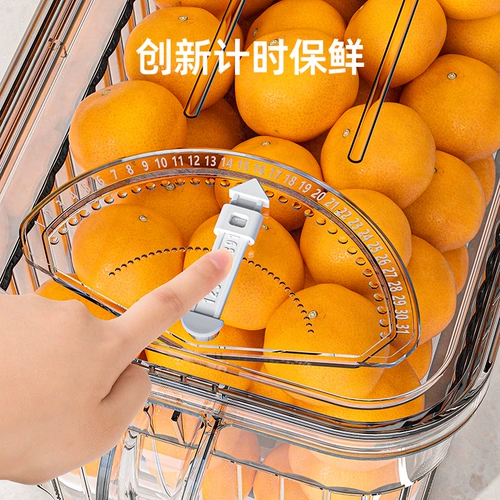 Яйца и фрукты с хранением холодильника.