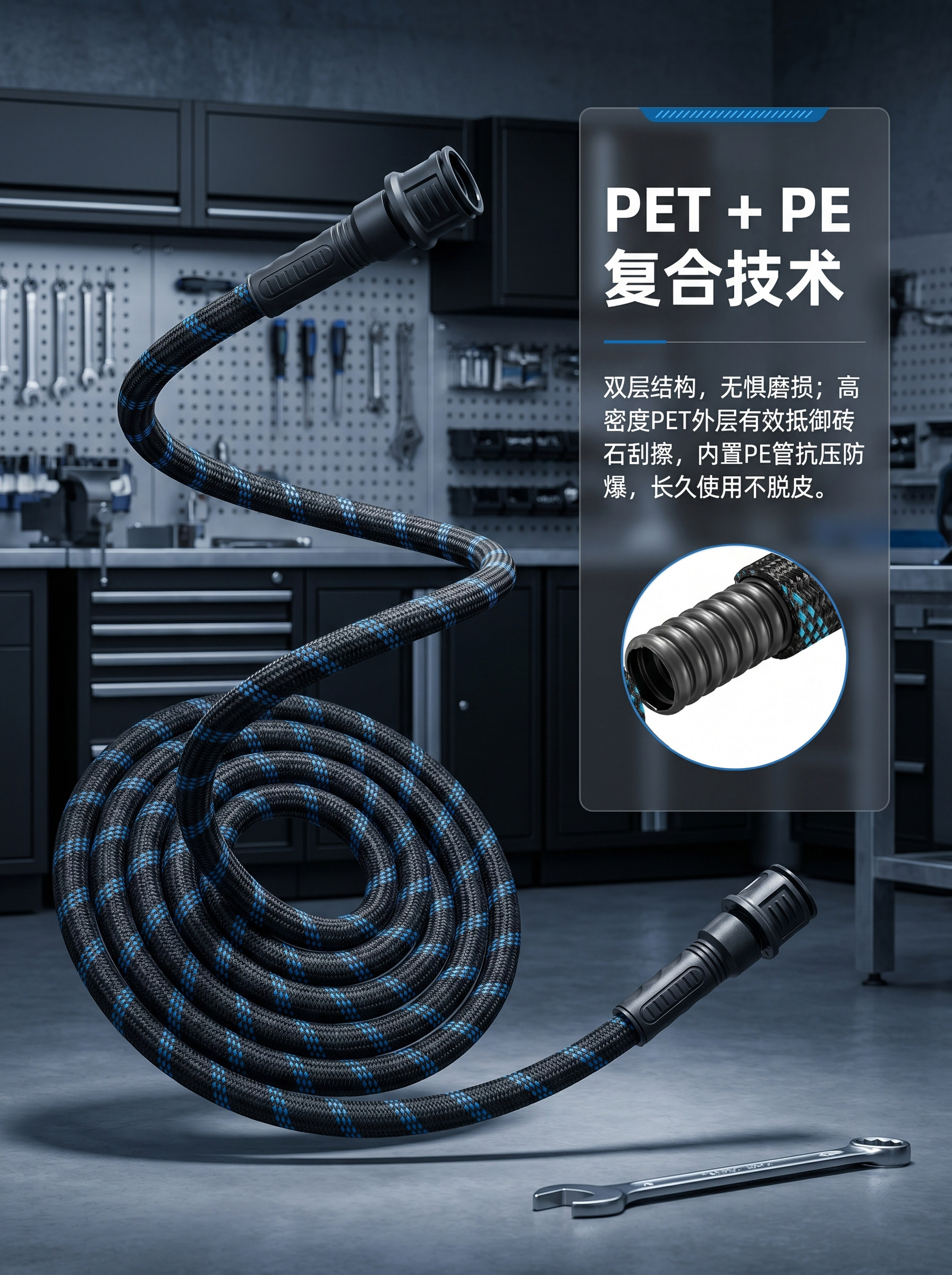 Popular foreign trade household high-pressure car wash water gun, multifunctional cleaning, efficient car washing, powerful ground rinsing, gardening watering hose
