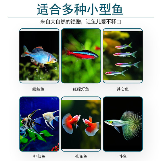 孔雀鱼饲料鱼食小颗粒小型鱼粮热带鱼微小鱼料小鱼通用观赏鱼专用