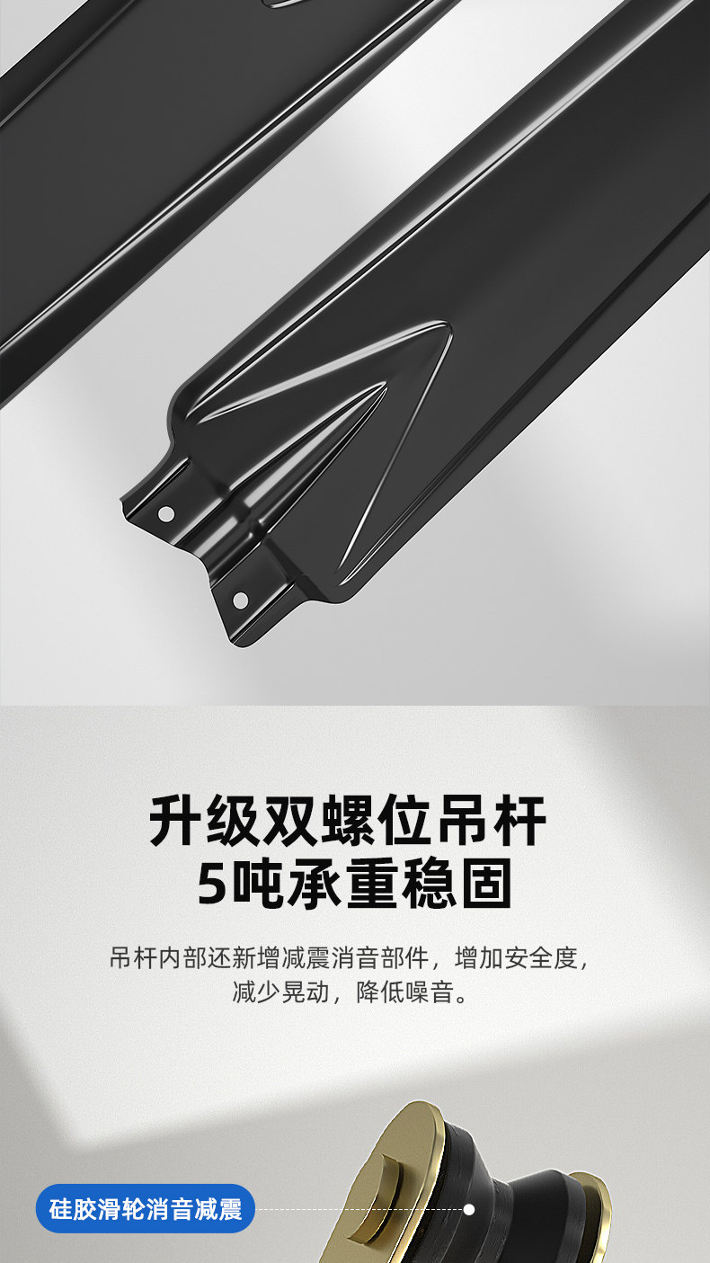 Потолочный вентилятор 奥克斯吊扇家用电风扇客厅工业大风力商用遥控悬吊式天花板风扇加长五叶 AUX