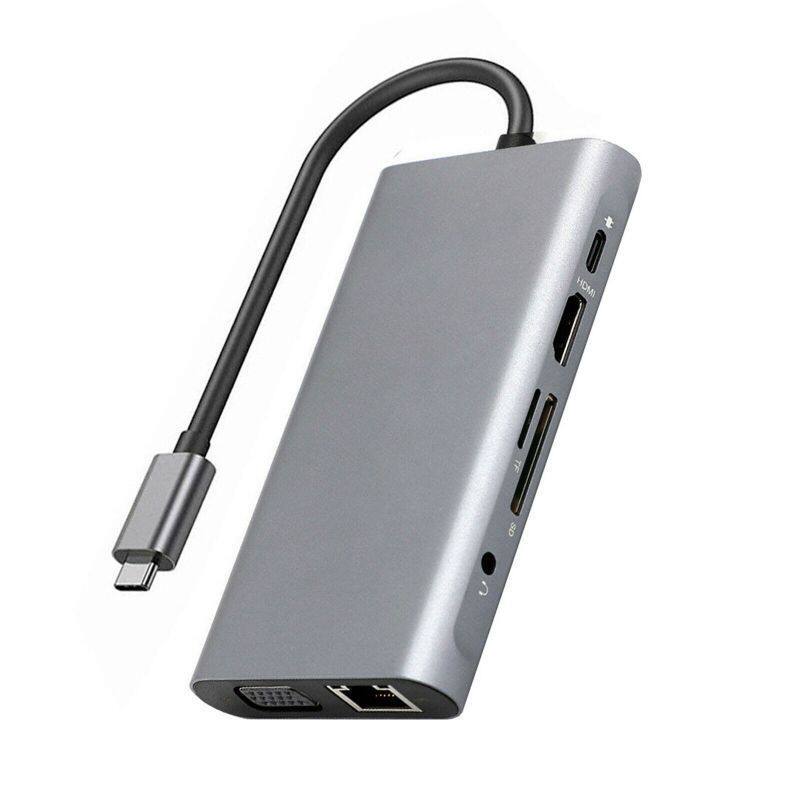 USB-хаб 十合一10in1拓展坞type-c多功能集线器hub扩展坞usb3.0 hdmi4k Peng Italy
