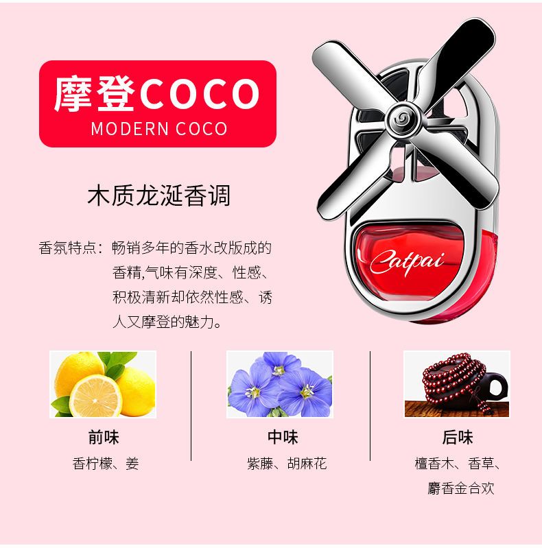 Car Air Freshener for Air Conditioning Vent Fan, Car Perfume Ornament, Interior Decoration Items, Long-Lasting Light Fragrance