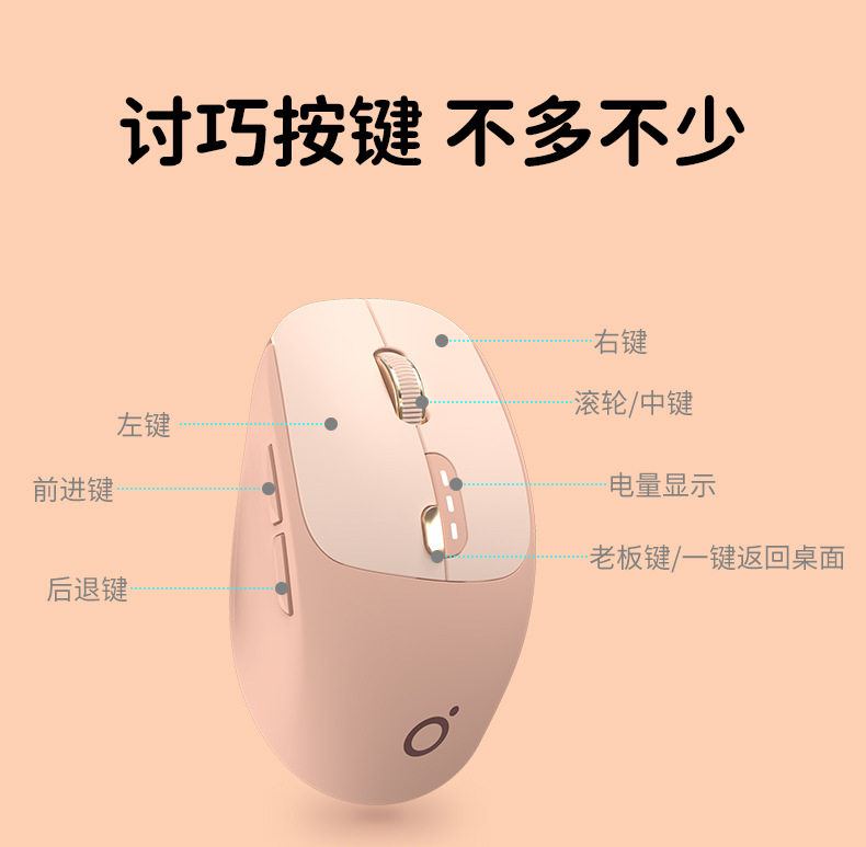 Проводная мышь 泉罗技术q5无线鼠标蓝牙双模适用笔记本静音办公可充电竞技滑鼠标