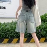 Ретро прямые свободные джинсы, джинсовая юбка, шорты, приталенные тонкие штаны, свободный прямой крой, высокая талия