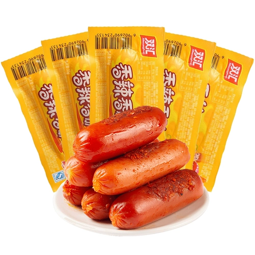 Shuanghui Ham Cause Sause и хрустящая кишечная кишковая кишечная колбаса мгновенная хрустящая кожа на гриле кишечника повседневные закуски Целая коробка