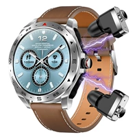 Высококачественный качество с двойным заголовком многофункциональные часы-серебра кожа