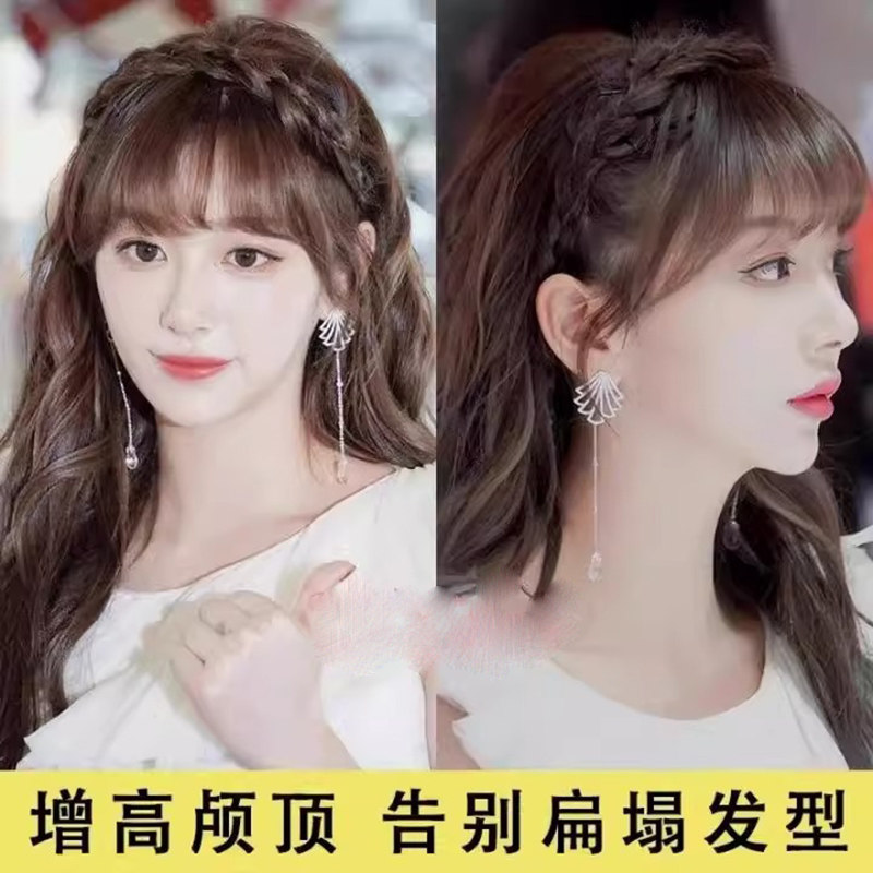 刘海假发发箍一体式假发麻花发箍:瞬间变美神器,告别尴尬发型!👑 -发饰-淘宝百科网