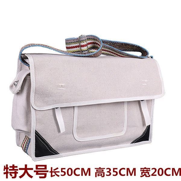 Tool backpack electrician bag thickened canvas large and small multi-function hardware wear-resistant repair bag white increase capacity
