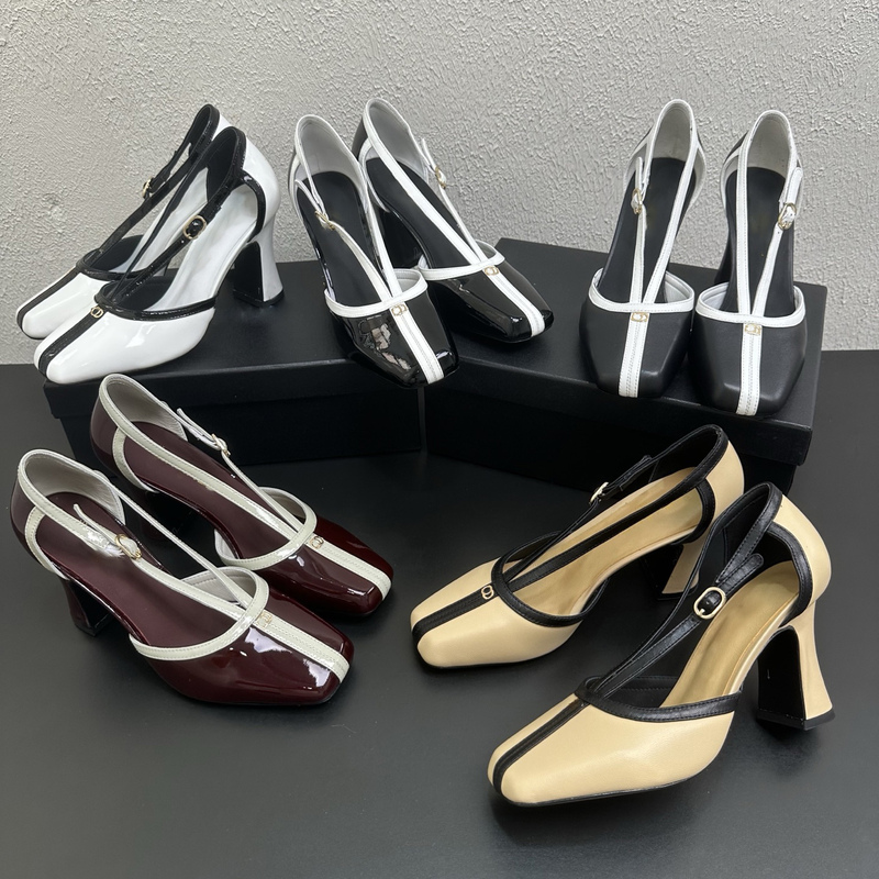 2026 Summer New Color-Block Strap Sandals for Women, Square-Toe Closed-Toe Sandals, Versatile High Heels 2026 Summer New Color-Block Strap Sandals for Women, Square-Toe Closed-Toe Sandals, Versatile High Heels
