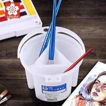 Wash Pen Barrel Japan Cherry Blossom Brush Pen Holder Art Student Special Wash Pen Holder hand-lift Water Chalk Color Paint Country Painted Propylene Oil Painting pen Pen Wash Pen multifunction portable drawing tool