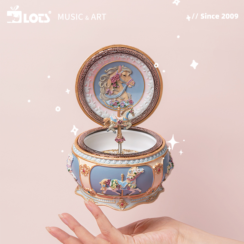 LOTS 光るカルーセルオルゴール オルゴール ガーリー 卒業記念品 誕生日プレゼント 女の子 女の子