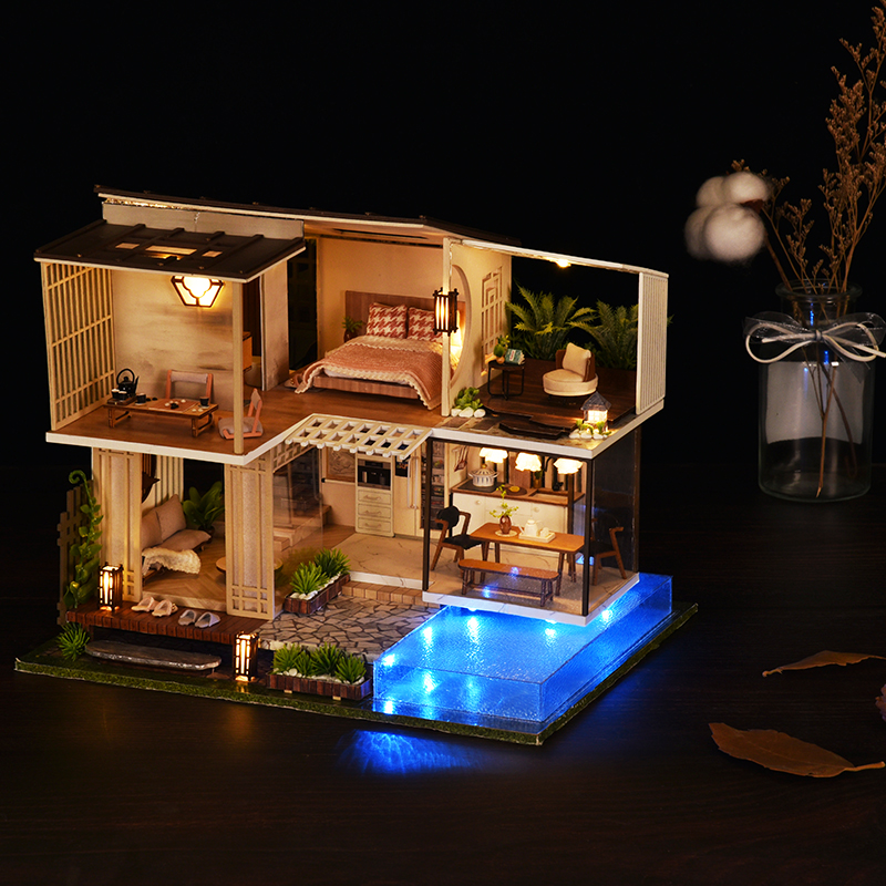 2022 toy puzzle model assembled house big villa over 12 years old girl youth children gift