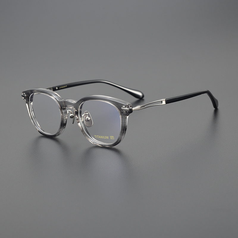 Foreign Trade Niche Retro Acetate Comfortable Eyeglass Frames for Men and Women, Small Frames, Can Be Customized with High Prescription, Anti-Blue Light, Photochromic