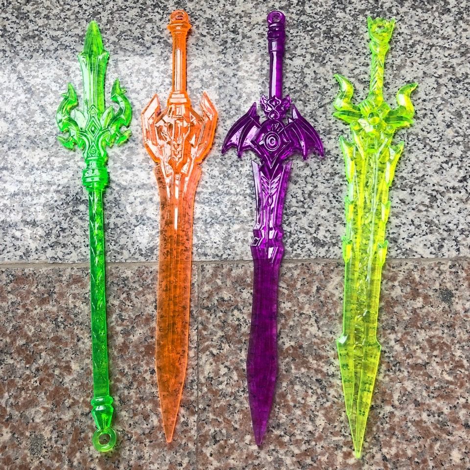 Large crystal plastic weapon sword knife weapon boy school surrounding students children educational toys sword