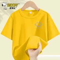 [Чистый хлопок с короткими рукавами] Желтый/S Улыбающийся кофе K