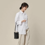 裘真 Кожаная сумка через плечо на одно плечо, из натуральной кожи, на шнурках, воловья кожа